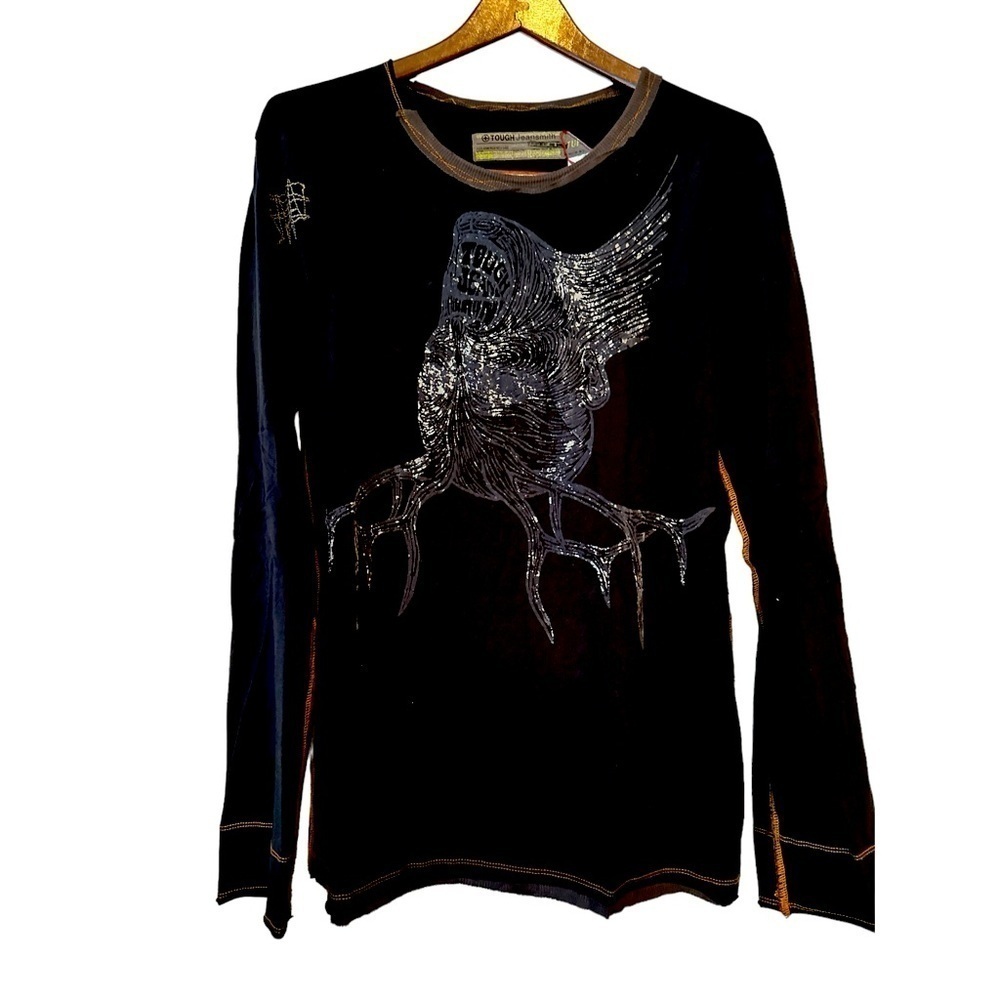 Tough Jeansmith Unique Screen Printed Long Sleeve T-Shirt Men’s XL NWOT